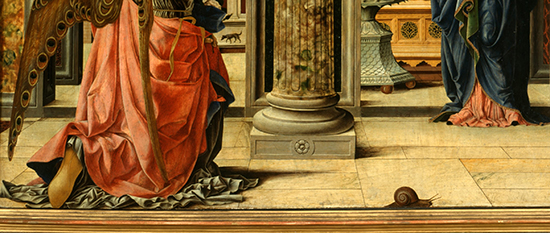 Francesco del Cossa Annunciation, detail