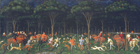 Hunt in the Forest, Uccello