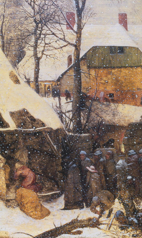 Census at Bethlehem, detail, Pieter Bruegel the Elder