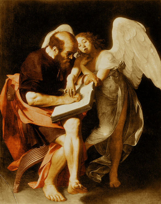 Caravaggio, St. Matthew writing his gospel