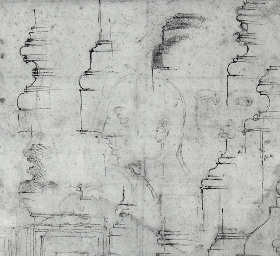 studies of bases, Michelangelo