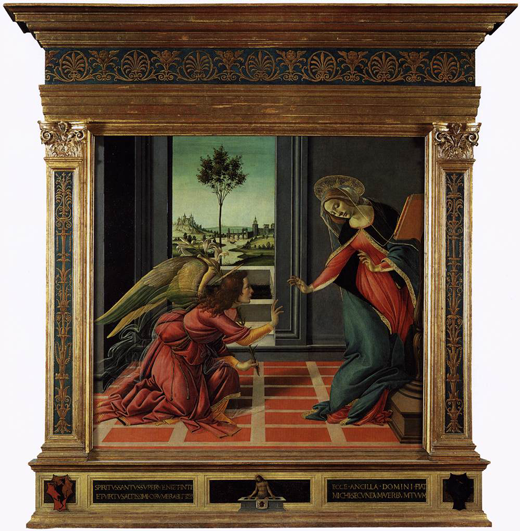 annunciation, botticelli
