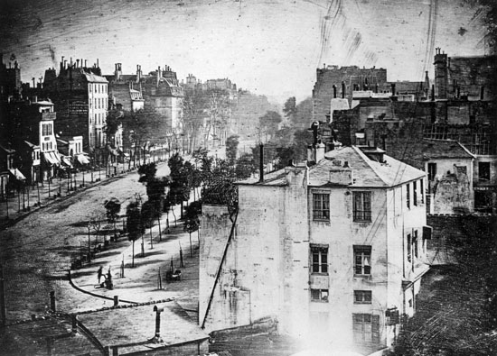 Daguerreotype of the Boulevard du Temple, Paris, 1938