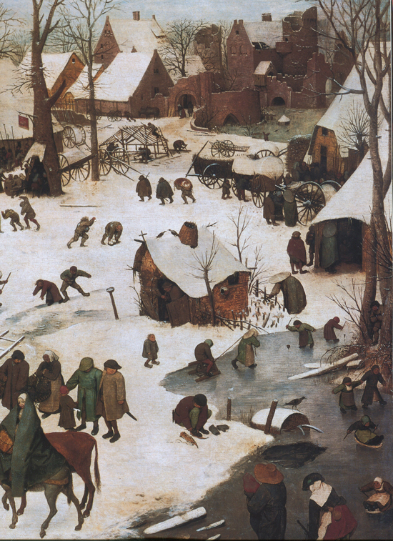 Census at Bethlehem, detail, Pieter Bruegel the Elder