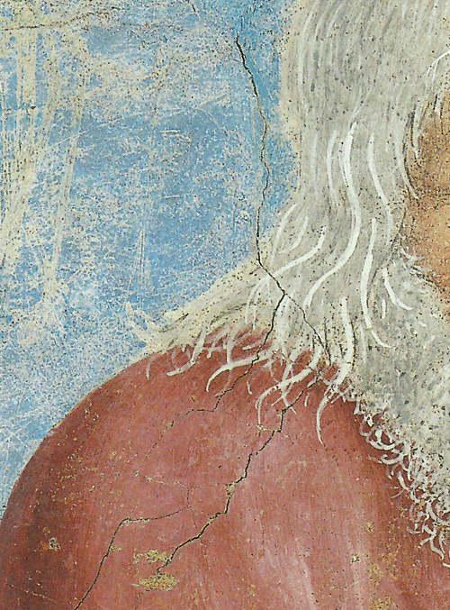 Piero della Francesca, Legend of the True Cross, Annunciation, detail