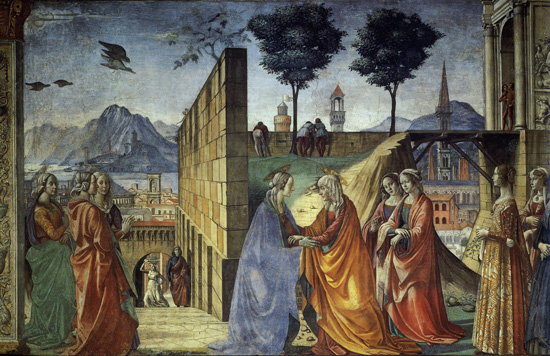 Ghirlandaio, Visitation, Santa Maria Novella, Capella Tornabuoni