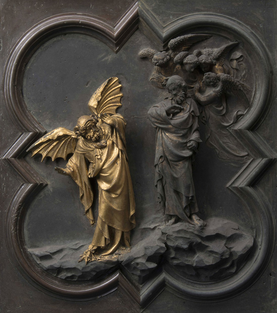 Lorenzo Ghiberti, North Doors, Baptistery, Temptation of Christ