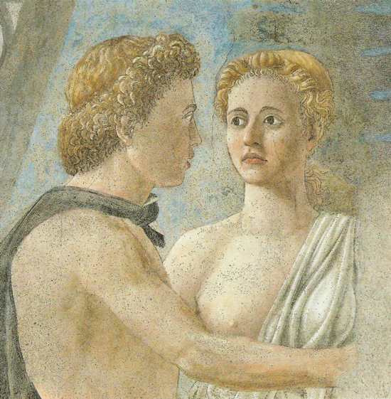 Piero della Francesca, Legend of the True Cross, Death of Adam, detail