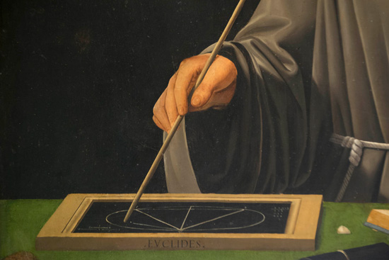 Portrait of Luca Pacioli, detail