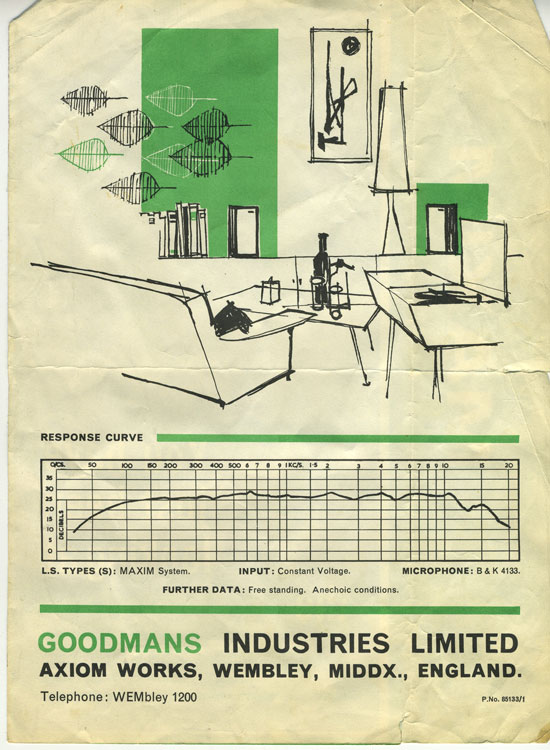 Goodmans speakers publicity brochure