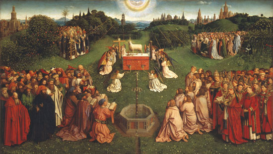 Het Lam Gots, Jan van Eyck, central panel