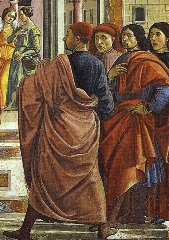 Expulsion of Joachim, detail, Ghirlandaio