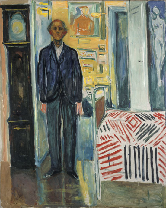 Edvard Munch, Self-Portrait, Between the Clock and the Bed