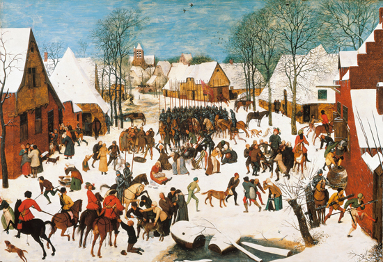 Census at Bethlehem, detail, Pieter Bruegel the Elder