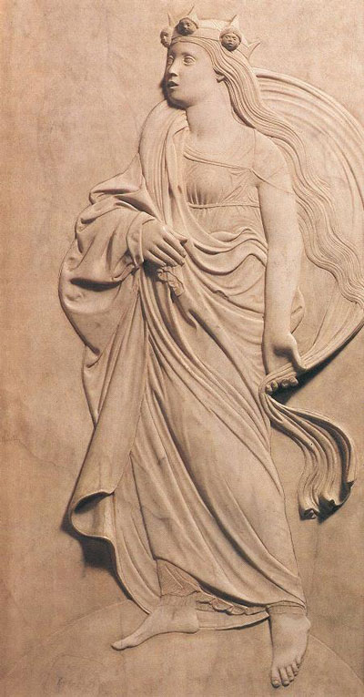 Philosophy, relief, Tempio Malatestiana