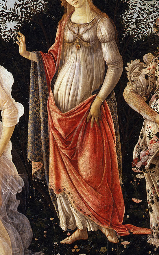 Primavera, Botticelli, detail