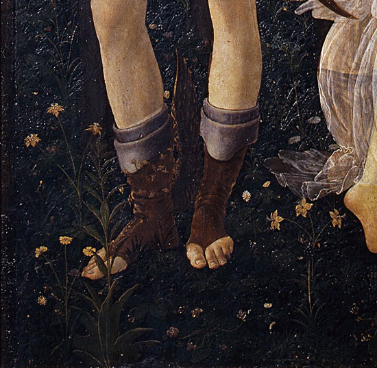 Mercury's feet, Primavera, Botticelli
