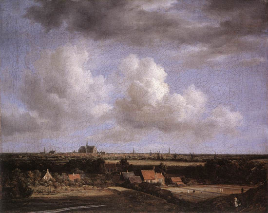 Landscape with a view of Haarlem, Jacob van Ruisdael