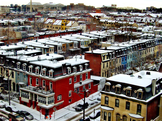 terraced houses in Philadelphia