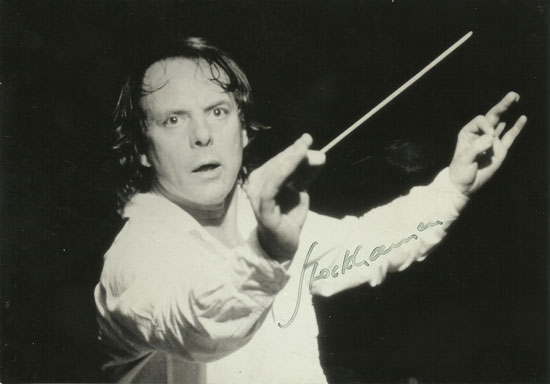 Signed picture of Karlheinz Stockhausen