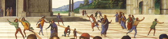 Delivery of the Keys, Pietro Perugino (detail)