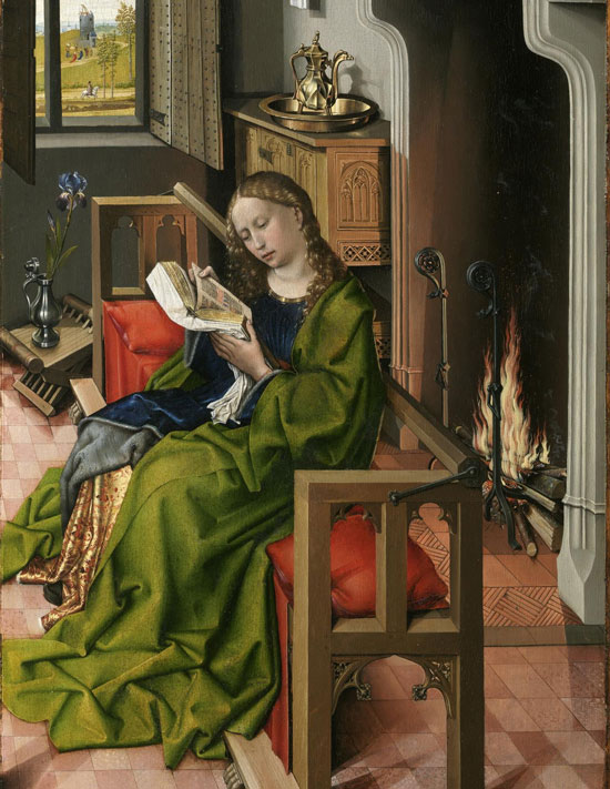 Werl Altarpiece, right panel, Robert Campin